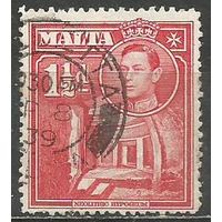 Мальта. Король Георг VI. Подземный храм. 1938г. Mi#179.
