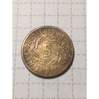 5 пфеннигов Германия 1924 год