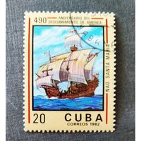 Марка Куба 1982 год 490-я годовщина открытия Америки