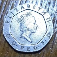 Великобритания, 20 пенсов 1989 года