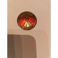 Значок китайско-советской дружбы (общество слепых)Да здравствует дружба между народами Китая и Советского Союза (Подарок от Китайской ассоциации помощи слепым).  Знак советско-китайской дружбы ,, брон