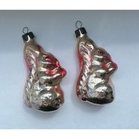 Елочные игрушки белка СССР цена за две К.16