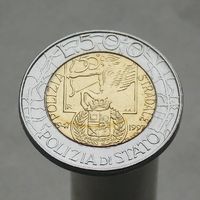 Италия 500 лир 1997 50 лет дорожной полиции