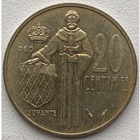 Монако 20 сантимов 1982 г.