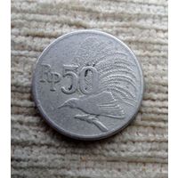 Werty71 Индонезия 50 рупий 1971 райская птица