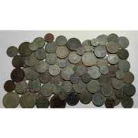 Сборный лот монет Российской империи. 110 шт. 500 гр