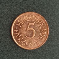 Маврикий 5 центов 2003 г.