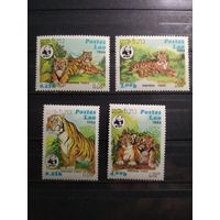 Лаос 1984 г. Дикие кошки.