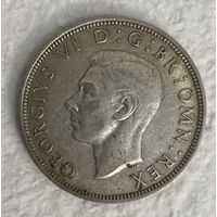 Монета 1/2 кроны 1940 год. Великобритания. Король Георг VI