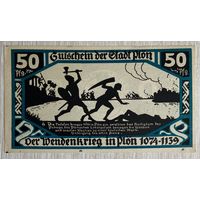 Нотгельд 50 пфеннигов 1921 год. Плён. Веймарская республика