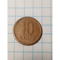 10 центов Литва 1991 год... тонкие...