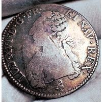 Экю 1789, Франция, Лидовик XVI. Крупное серебро, кабинетная патина, сохран! Смотрите также другие мои лоты!