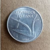 Италия 10 лир 1953 г., KM# 93
