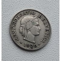 Швейцария 5 раппенов, 1920 3-14-24