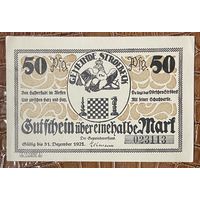 Нотгельд 50 пфеннигов 1921 год. Штрёбек. Веймарская республика