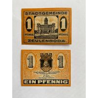 Нотгельд 1 пфенниг Зюленрода. Веймарская республика - 1602 (2)