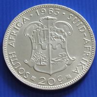 ЮАР.  20 центов 1963 год  KM#61  "Ян ван Рибек"   Тираж: 4.380.000 шт