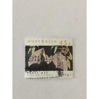 Марка из серии "Исчезающие виды" - Австралийский ложный вампир (Macroderma gigas)