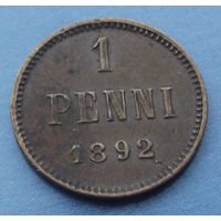 Финляндия в составе РИ. 1 пенни 1892