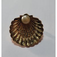 Винтажная брошь  Damascene Toledo Gold