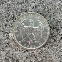 2 рейхсмарки 1931 год D Мюнхен Редкие
