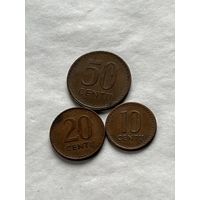 Литва 3 монеты