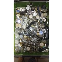 Сокровища часовщика, 5 кг часов и запчастей, с рубля