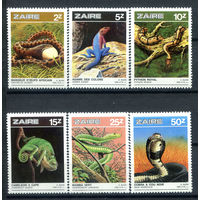 Заир - 1987г. - Рептилии - 6 марок - полная серия, MNH [Mi 939-944]. #O-Se-Z-1-3