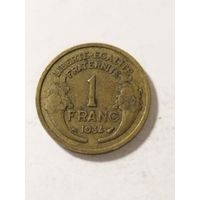 Франция 1 франк 1934