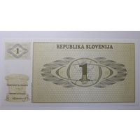 Словения, 1 толар. Серия AA. UNC.