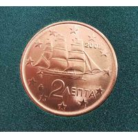 2 евроцента 2002 Греция UNC