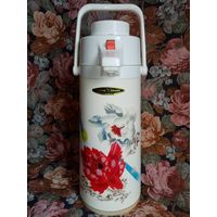 Большой термос Китай СССР с помпой