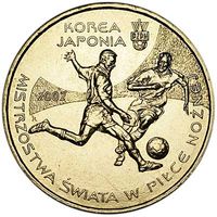 Польша 2 злотых, 2002 Чемпионат мира по футболу 2002, Корея/Япония UNC