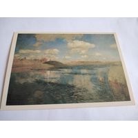 Открытка 1985г. И. Левитан. Озеро.