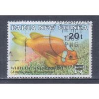 [2130] Папуа Новая Гвинея 1989. Фауна.Рыбы. НАДПЕЧАТКА. Гашеная марка.