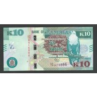 Замбия 10 квача 2018 года. Тип P-58. Состояние UNC