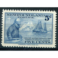 Британские колонии - Ньюфаундленд - 1939г. - 50 лет мисси Гренфелла, корабль - 1 марка - полная серия, MNH [Mi 239]. #3-WB-98-A-1