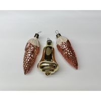 Елочная игрушка шишка колокольчик СССР К.4 цена за все
