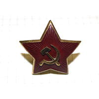 ЗВЕЗДА на ФУРАЖКУ РККА с накладным СиМ. 36мм не магнитится