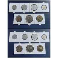 Распродажа !!! Новая Каледония 7 монет (1, 2, 5, 10, 20, 50,100 франков) 2008-2011 гг. UNC