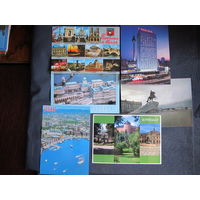 6 почтовых открыток (Будапешт, Варшава, Париж, Уппсала, Осло, Петербург)