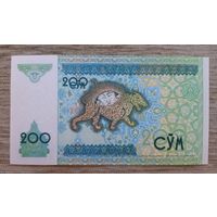 Werty71 Узбекистан 200 Сумов 1997 сум UNC банкнота