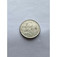 25 центов 2000 г. Массачусетс, США