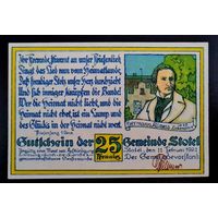 РАСПРОДАЖА КОЛЛЕКЦИИ!!! -ГЕРМАНИЯ СТОТЕЛЬ (НИЖНЯЯ САКСОНИЯ) 25 пфеннигов 1921 год - UNC!