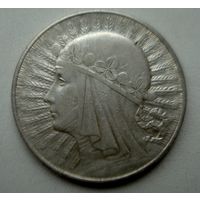 Монета СЕРЕБРО Польша 10 злотых 1932 год