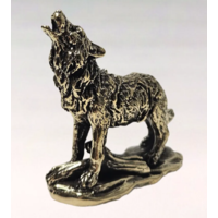 Статуэтка Волк Латунь