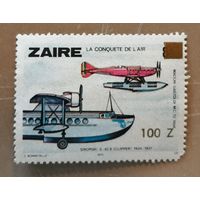 Марка Заир, серия - покорение воздуха, гидросамолеты 1930-х годов 1976 г.