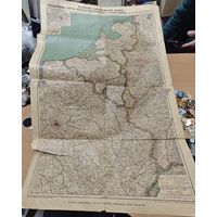 Карта специальная, западно-европейского театра войны. Печать 1916 года