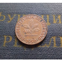 1 пфенниг 1950 (F) Германия ФРГ #26