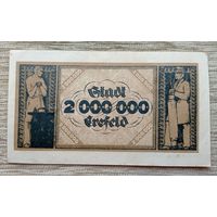 Werty71 Германия Веймар 2000000 марок 1923 банкнота 2 миллиона гроссгельд Крефельд